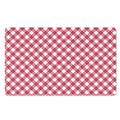 Cardinal Red And White Gingham Print Polyester Doormat