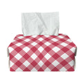 Cardinal Red And White Gingham Print Rectangle Tissue Box Cover