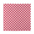 Cardinal Red And White Gingham Print Silk Bandana