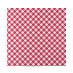 Cardinal Red And White Gingham Print Silk Bandana