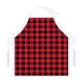 Cardinal Red Buffalo Check Pattern Print Adjustable Apron