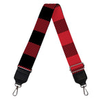 Cardinal Red Buffalo Check Pattern Print Bag Strap