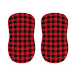 Cardinal Red Buffalo Check Pattern Print Bar Stool Covers