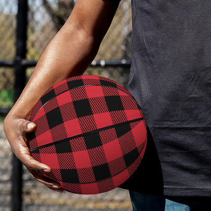 Cardinal Red Buffalo Check Pattern Print Basketball
