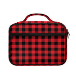 Cardinal Red Buffalo Check Pattern Print Briefcase Bible Bag