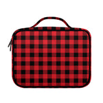 Cardinal Red Buffalo Check Pattern Print Briefcase Bible Bag