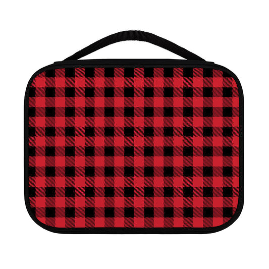 Cardinal Red Buffalo Check Pattern Print Classic Bible Case