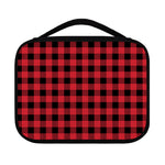 Cardinal Red Buffalo Check Pattern Print Classic Bible Case