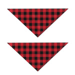 Cardinal Red Buffalo Check Pattern Print Dog Bandana