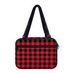 Cardinal Red Buffalo Check Pattern Print Double Strap Bible Bag