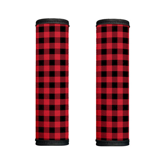 Cardinal Red Buffalo Check Pattern Print Handle Covers