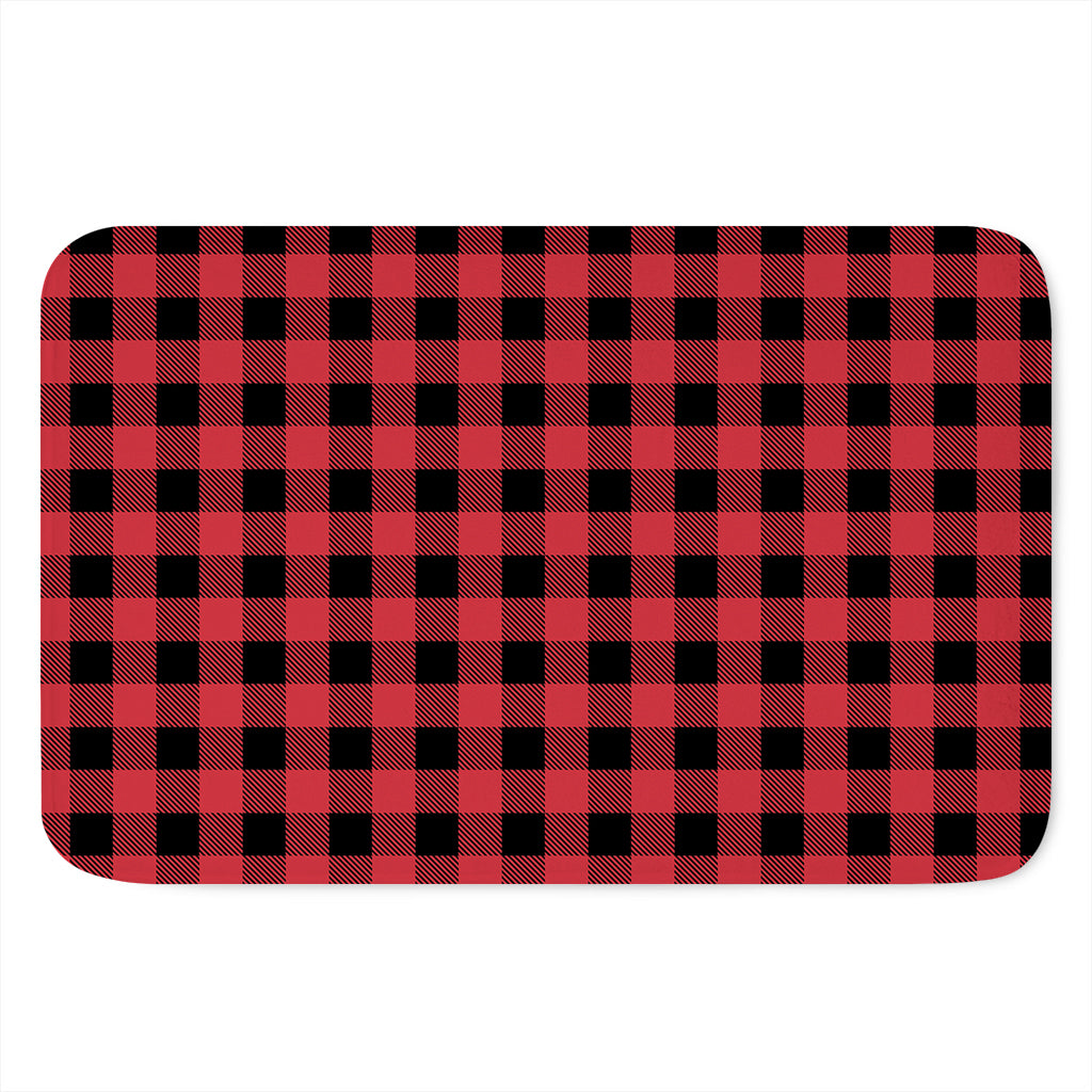 Cardinal Red Buffalo Check Pattern Print Indoor Door Mat