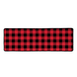 Cardinal Red Buffalo Check Pattern Print Long Kitchen Mat