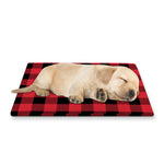 Cardinal Red Buffalo Check Pattern Print Pet Cooling Mat Cover