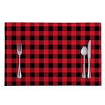 Cardinal Red Buffalo Check Pattern Print Placemat