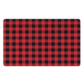 Cardinal Red Buffalo Check Pattern Print Polyester Doormat