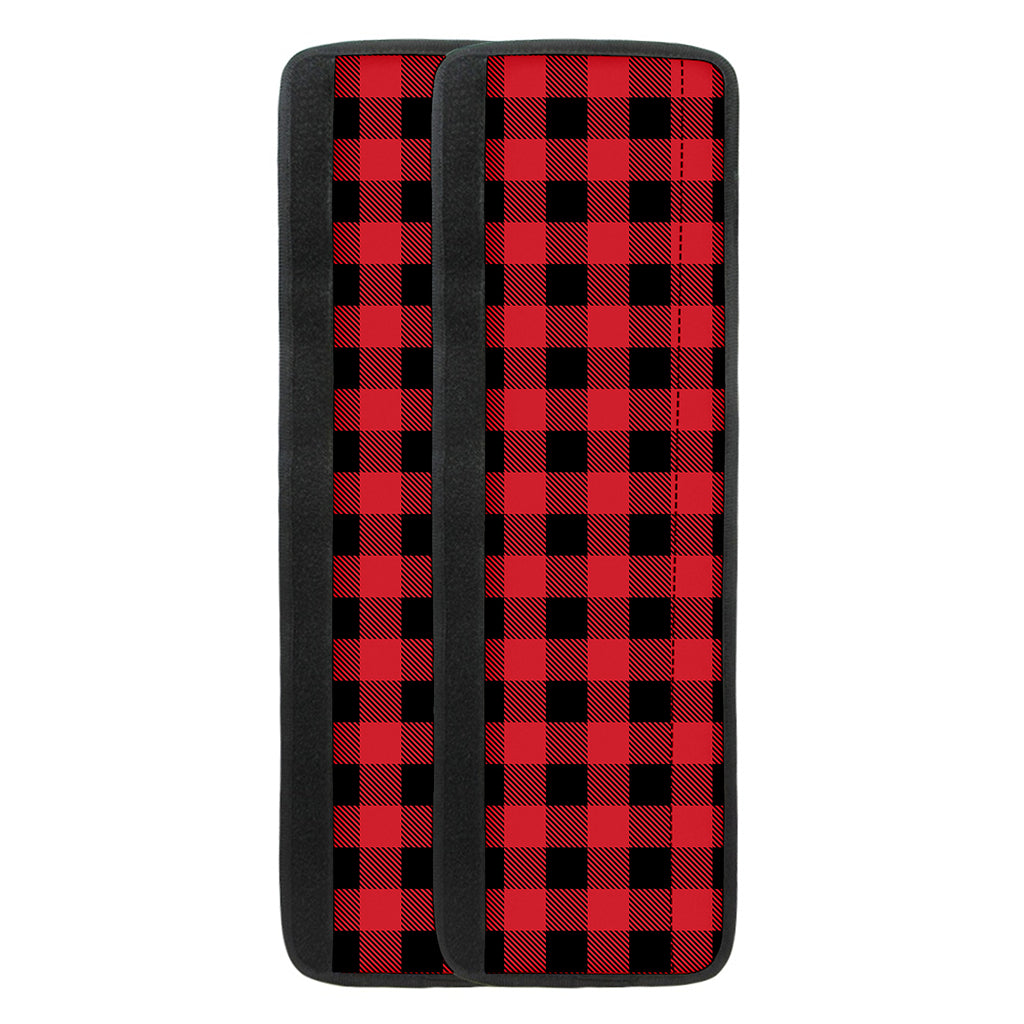 Cardinal Red Buffalo Check Pattern Print Refrigerator Handle Covers