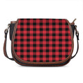 Cardinal Red Buffalo Check Pattern Print Saddle Bag