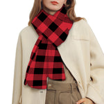 Cardinal Red Buffalo Check Pattern Print Scarf