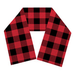Cardinal Red Buffalo Check Pattern Print Scarf