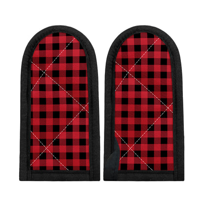 Cardinal Red Buffalo Check Pattern Print Skillet Handle Cover
