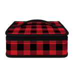 Cardinal Red Buffalo Check Pattern Print Small Lunch Bag