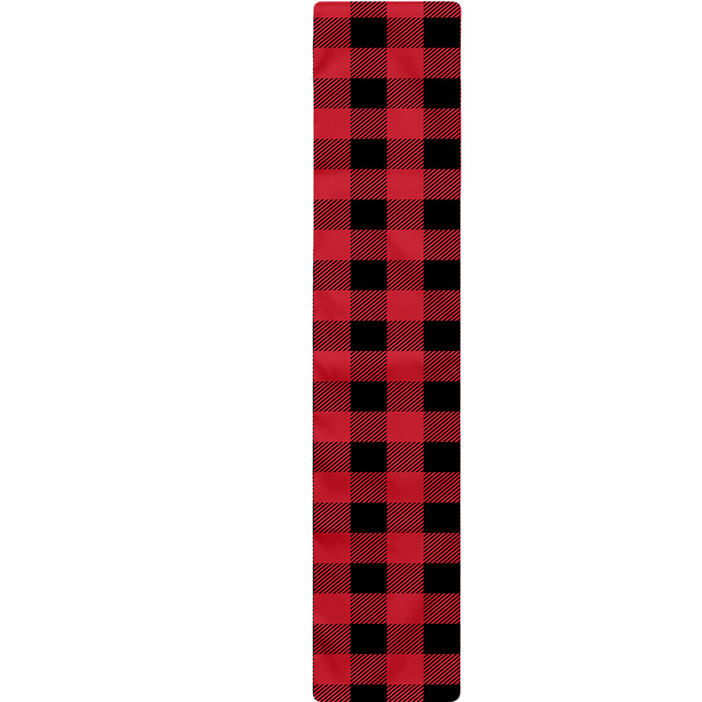 Cardinal Red Buffalo Check Pattern Print Table Runner