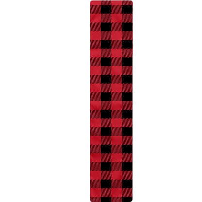 Cardinal Red Buffalo Check Pattern Print Table Runner