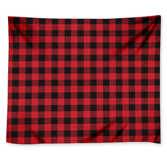 Cardinal Red Buffalo Check Pattern Print Tapestry