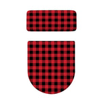 Cardinal Red Buffalo Check Pattern Print Toilet Lid And Tank Cover Set