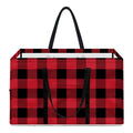 Cardinal Red Buffalo Check Pattern Print Utility Tote Bag