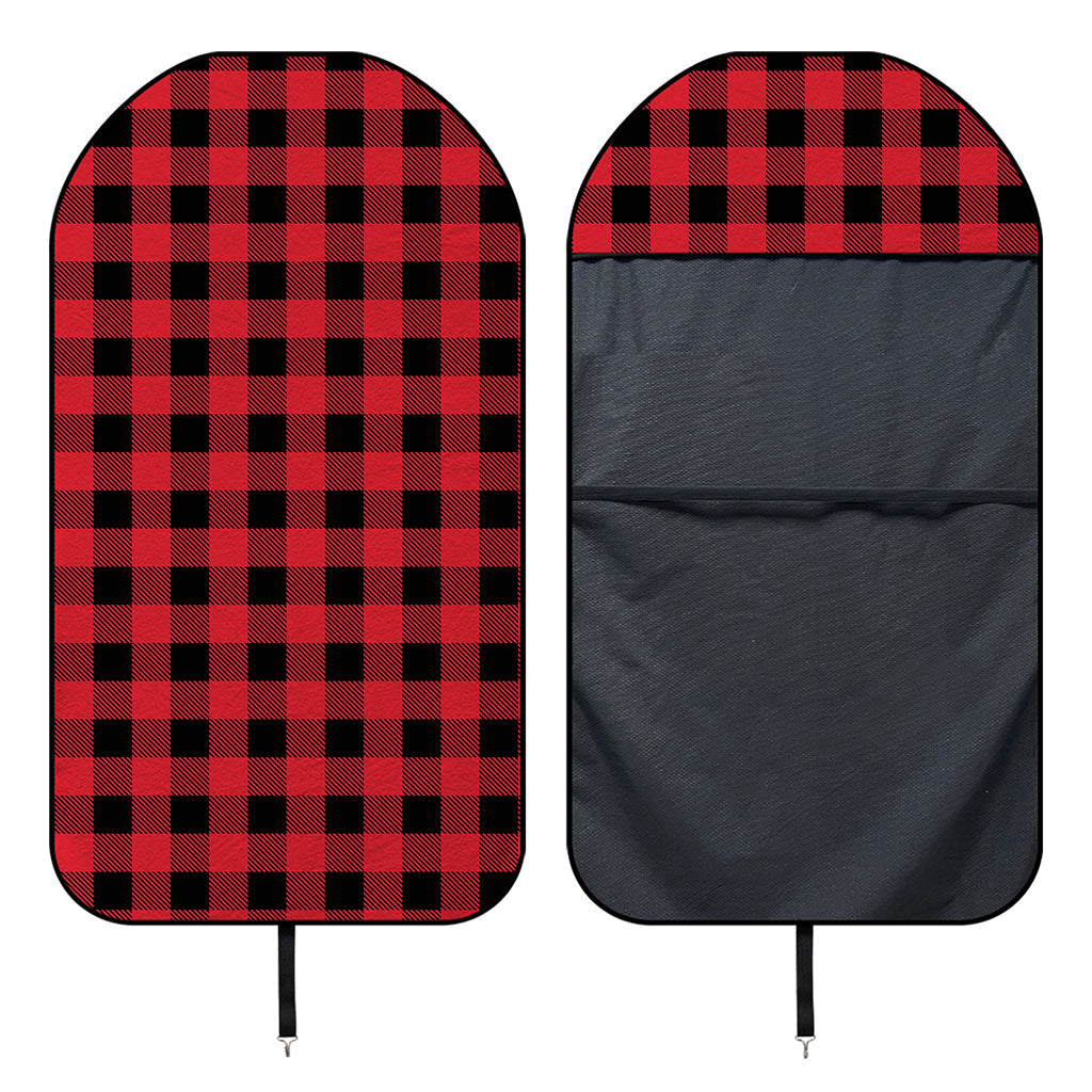 Cardinal Red Buffalo Check Pattern Print Waterproof Car Seat Cover