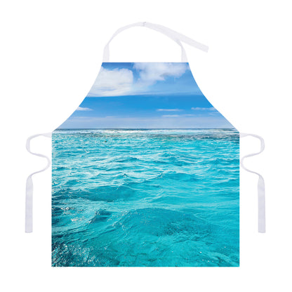 Caribbean Ocean Print Adjustable Apron