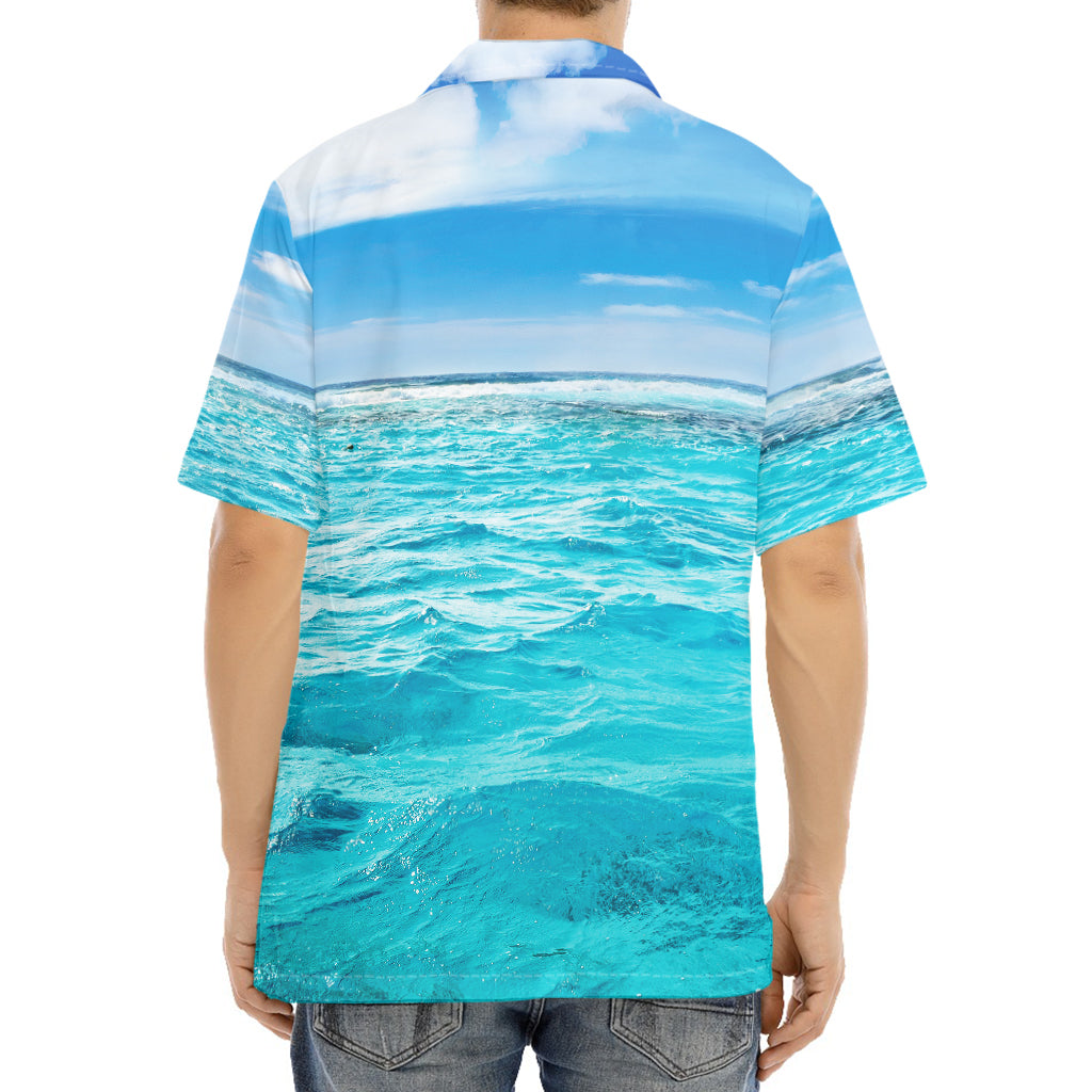 Caribbean Ocean Print Aloha Shirt