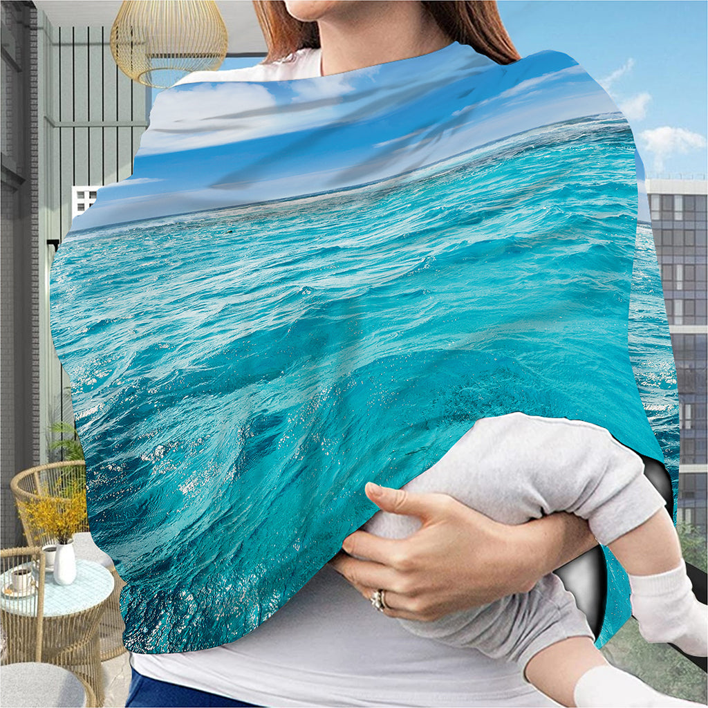Caribbean Ocean Print Baby Seat Cover