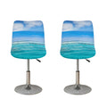 Caribbean Ocean Print Bar Stool Covers