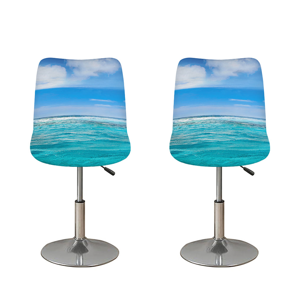 Caribbean Ocean Print Bar Stool Covers