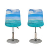 Caribbean Ocean Print Bar Stool Covers