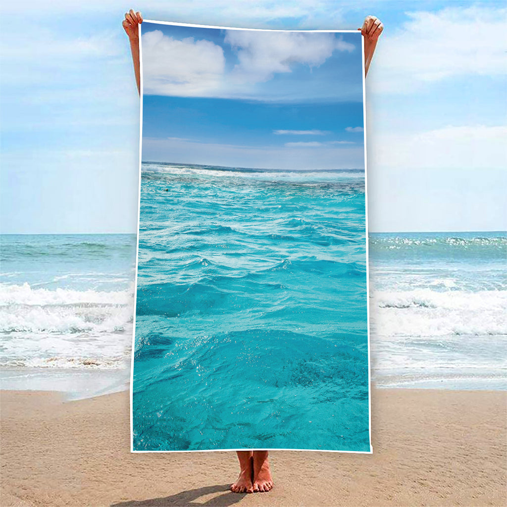 Caribbean Ocean Print Beach Towel