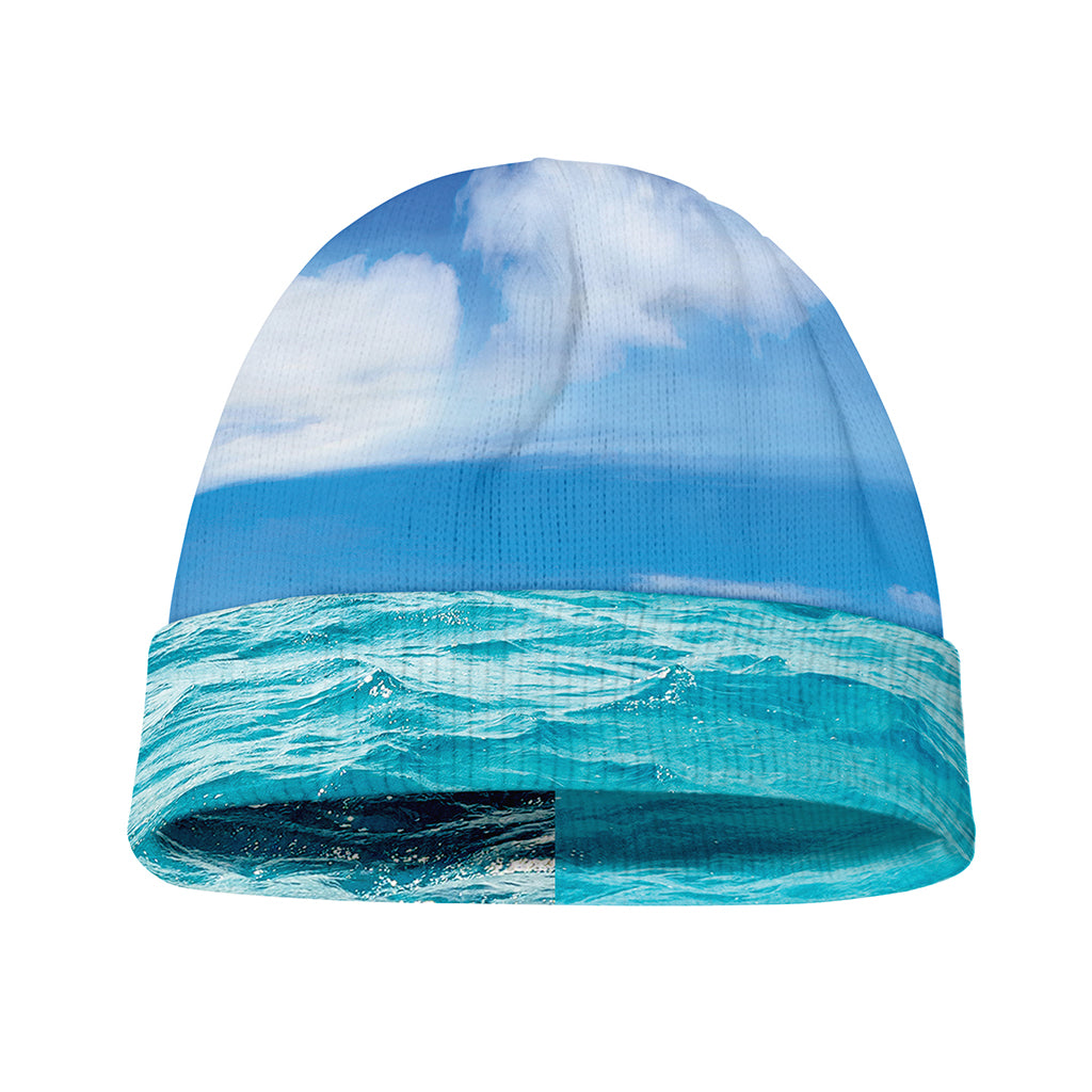 Caribbean Ocean Print Beanie