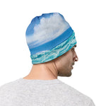 Caribbean Ocean Print Beanie