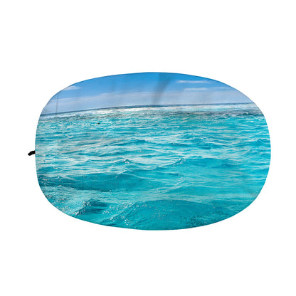 Caribbean Ocean Print Car Side Mirror Covers