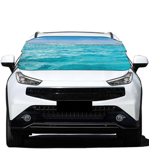 Caribbean Ocean Print Car Windshield Snow Cover