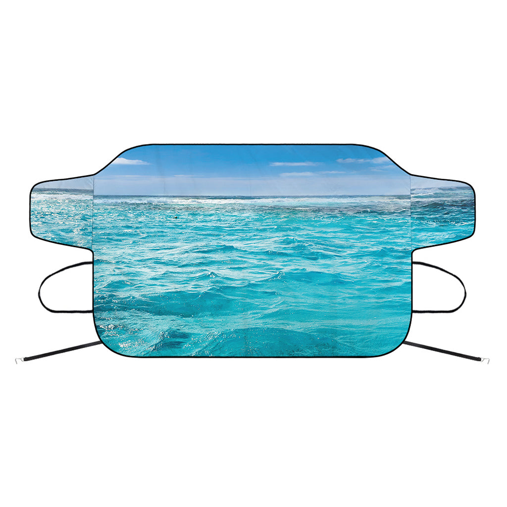 Caribbean Ocean Print Car Windshield Snow Cover