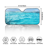 Caribbean Ocean Print Car Windshield Sun Shade