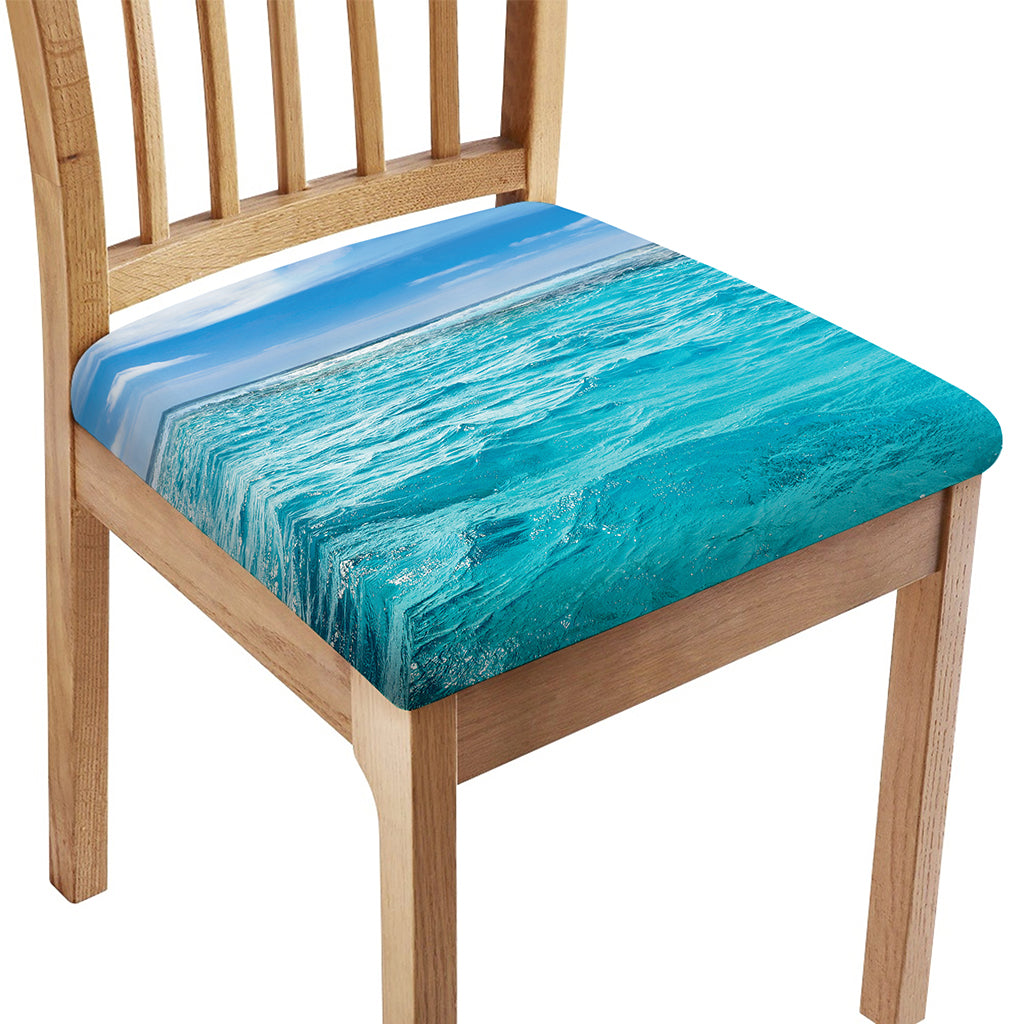 Caribbean Ocean Print Chair Cushion Cover