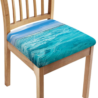 Caribbean Ocean Print Chair Cushion Cover