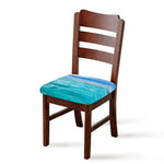 Caribbean Ocean Print Chair Cushion Cover