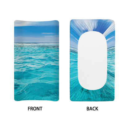 Caribbean Ocean Print Changing Pad Cover