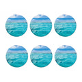 Caribbean Ocean Print Coaster Set